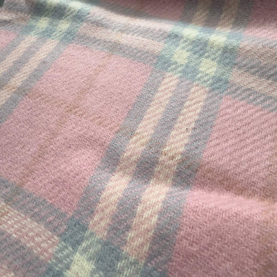 カシミア100%BURBERRYノバチェックマフラーバーバリーイングランド製