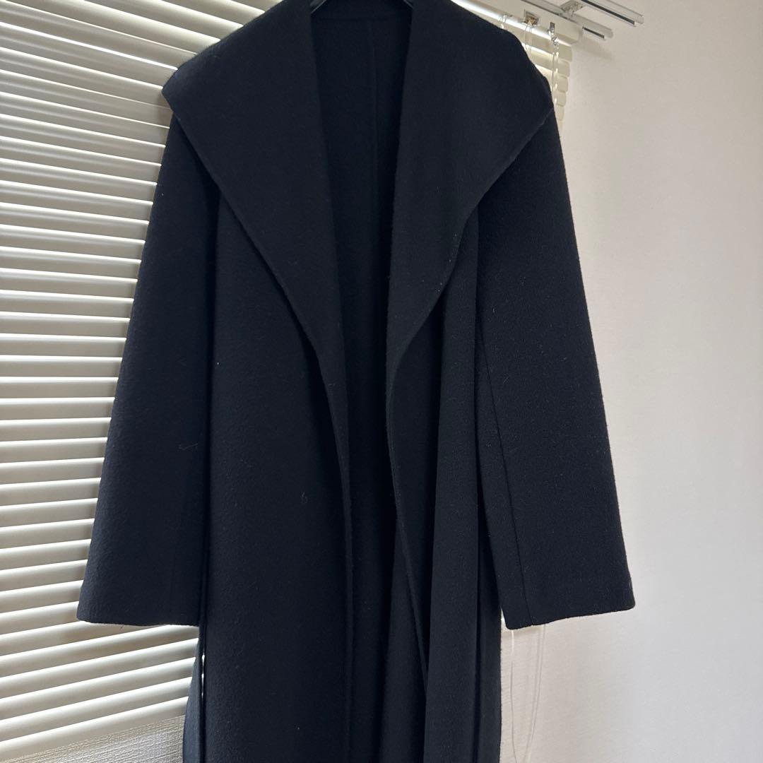 【ラストお値下げ】anuans ビッグカラーリバーコート ブラック Mサイズ