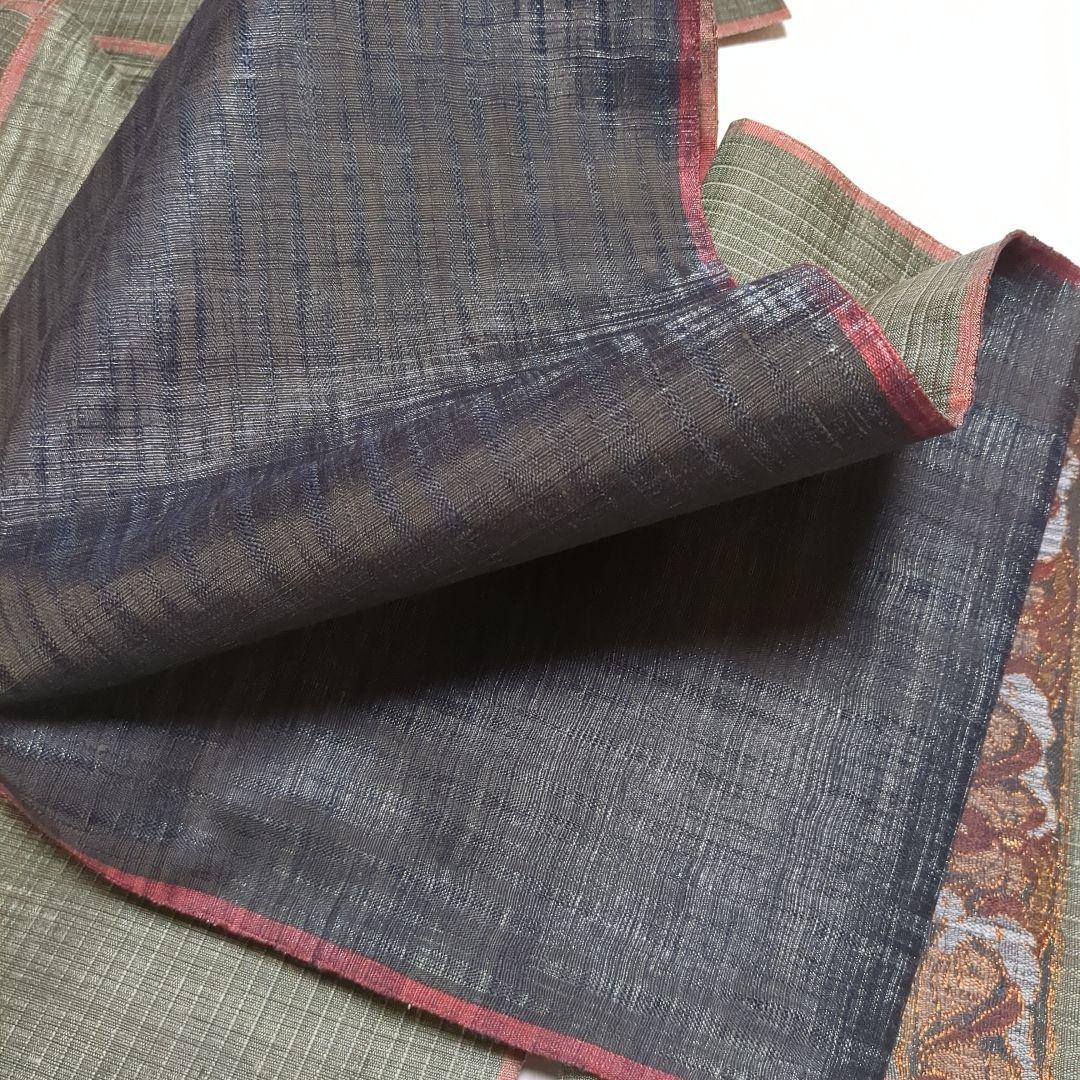 渡文　袋帯　リバーシブル　正絹