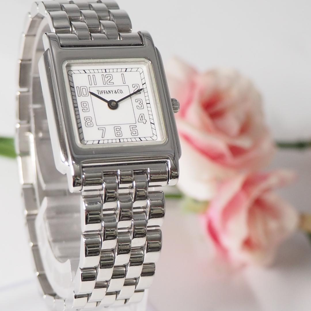 ティファニー TIFFANY&CO クラシック スクエア 腕時計 H516