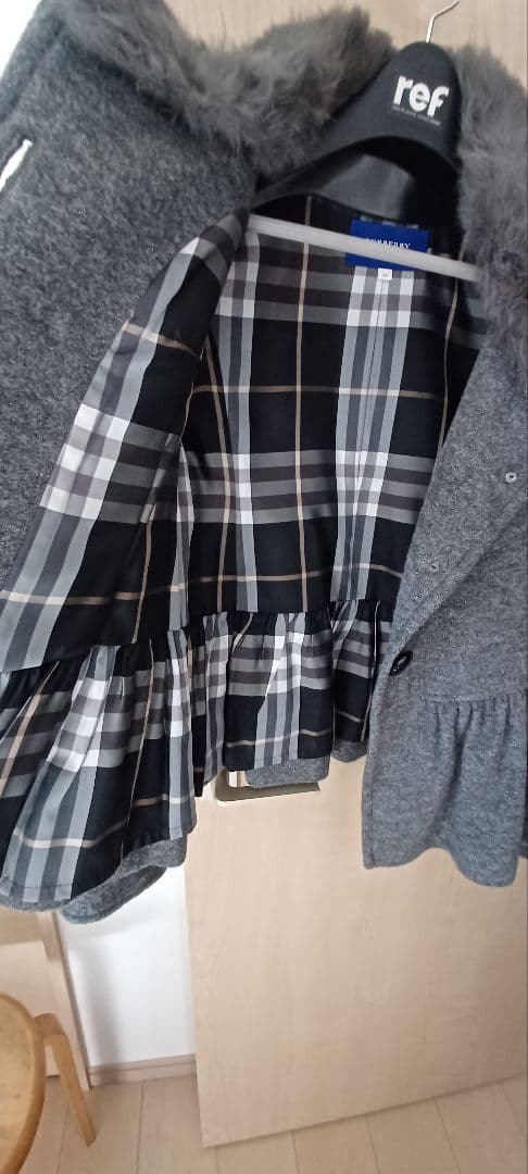 BURBERRYBLUE LABELバーバリーブルーレーベル　グレー　コート