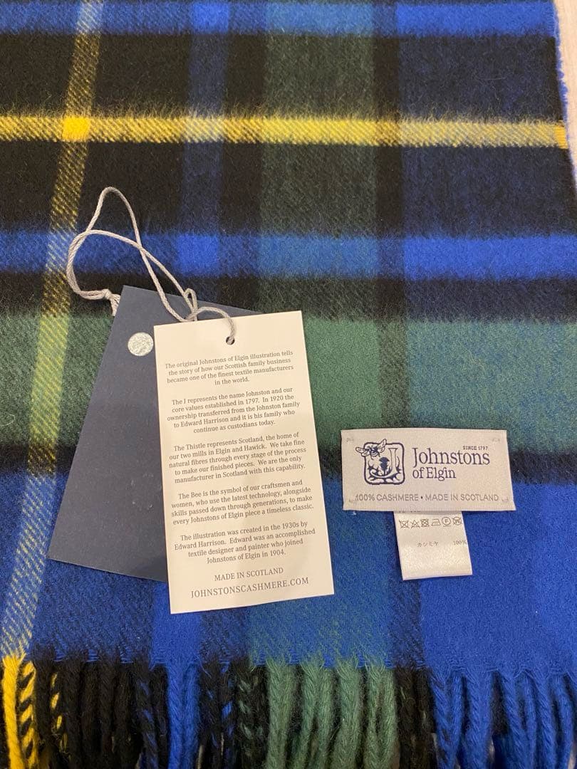 m*a様 ジョンストンズ　エストネーション　別注 エリバンク　大判ストール　新品