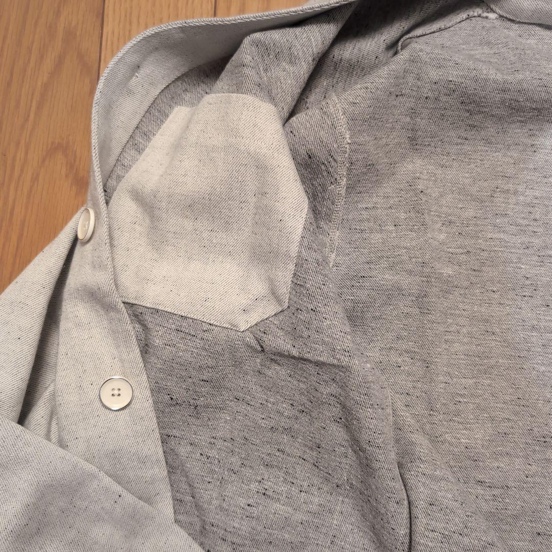 THE GIGI ホワイトデニムノーカラージャケット