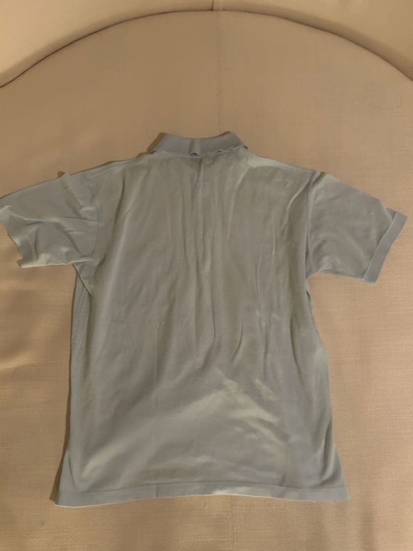 エルメス　ライトブルー　ポロシャツ　Hロゴ