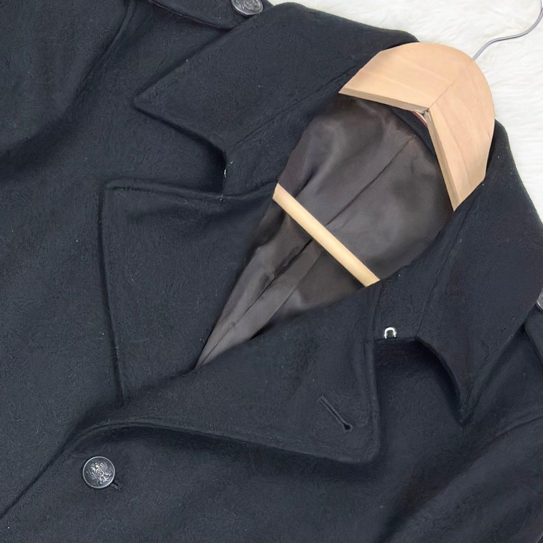 美品　ポールスミス　ナポレオンコート　メタルボタン　カシミヤ混　XL　黒