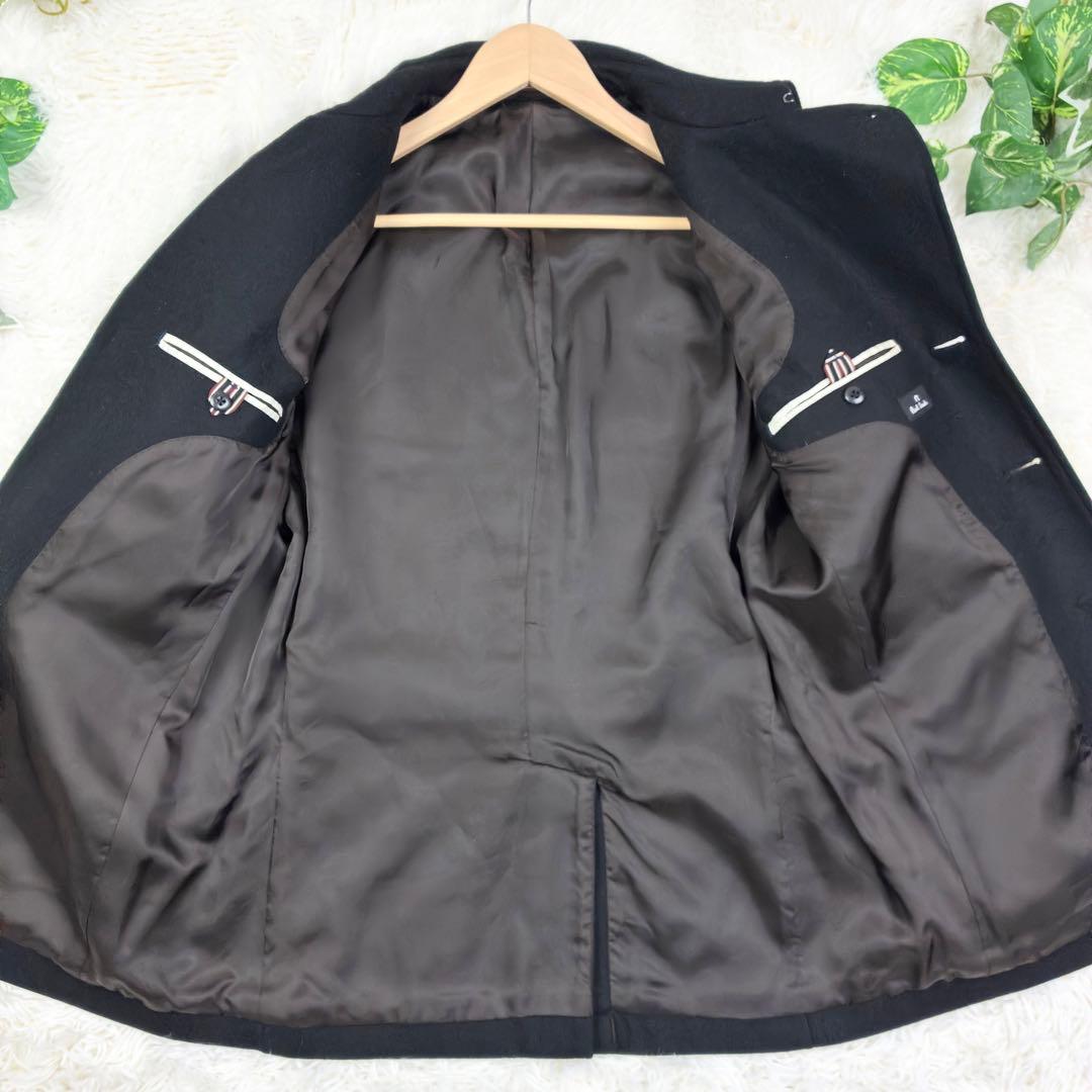 美品　ポールスミス　ナポレオンコート　メタルボタン　カシミヤ混　XL　黒