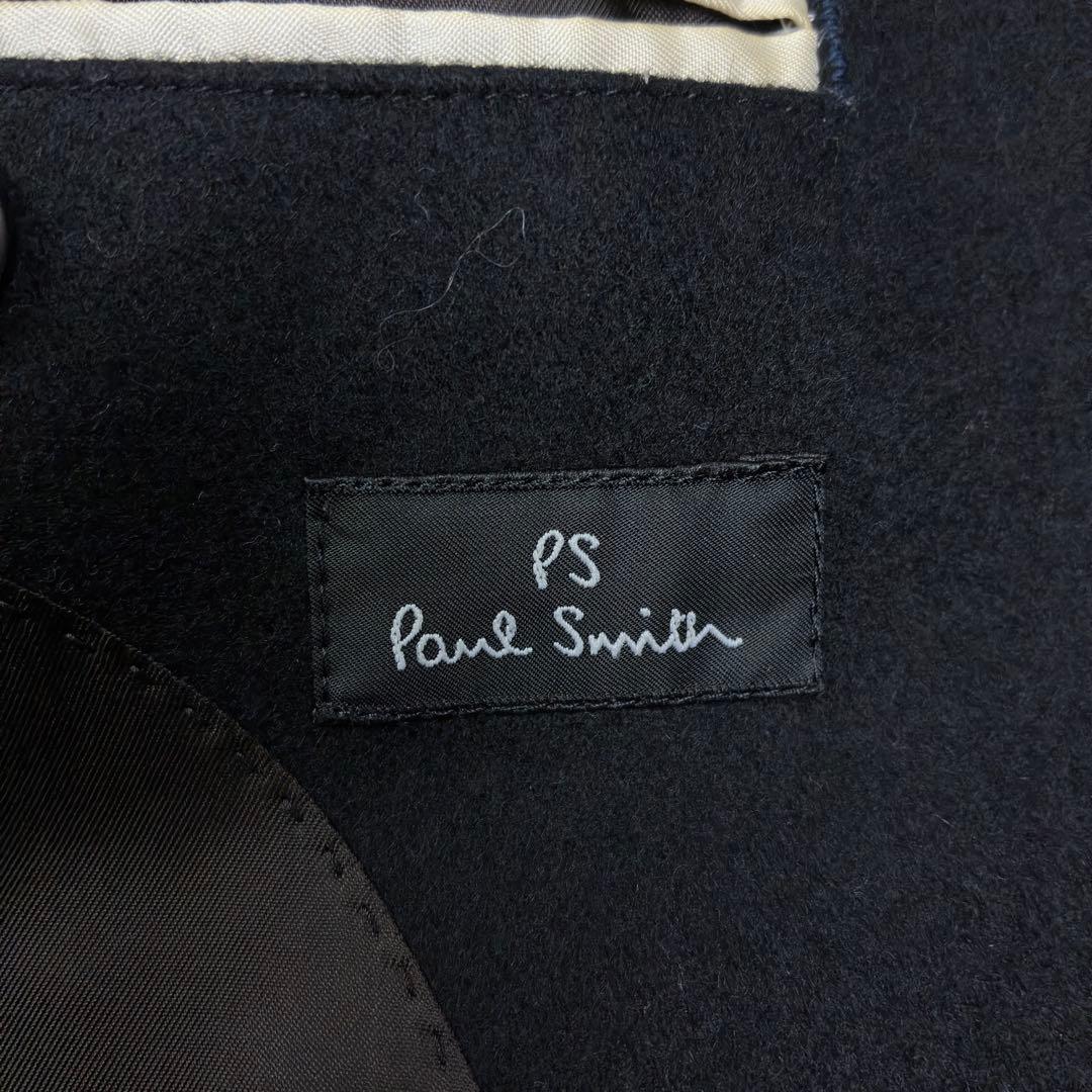 美品　ポールスミス　ナポレオンコート　メタルボタン　カシミヤ混　XL　黒