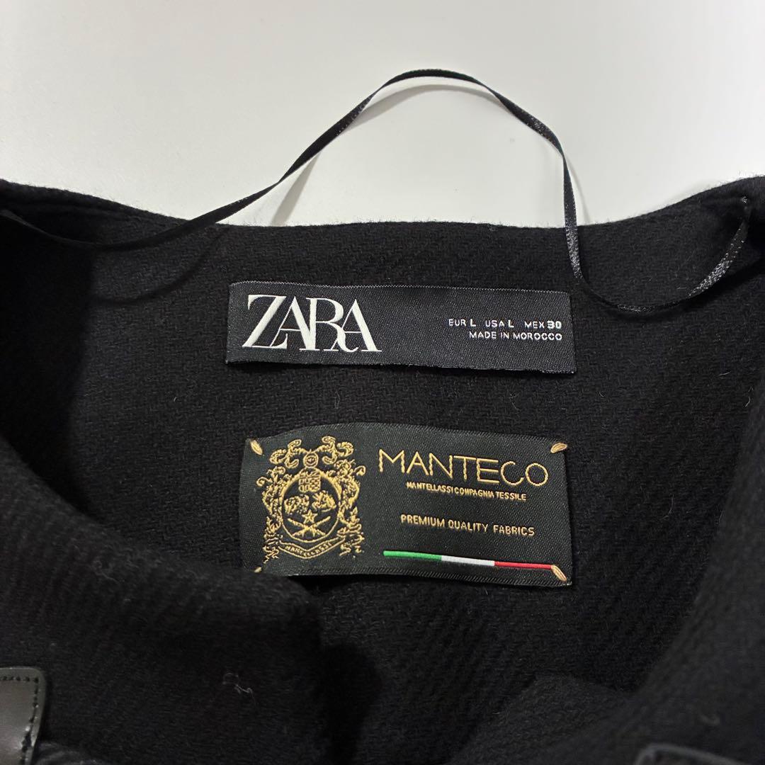 【美品】ZARA MANTECO ケープコート ポンチョ 完売品 希少 L 黒