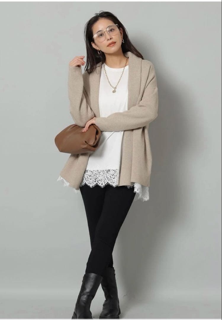 Arpege story 裾レースロンＴ