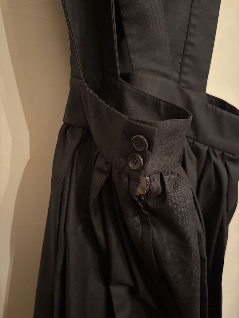 BLACK COMME des GARCONS ブラックオーバーオールドレス S