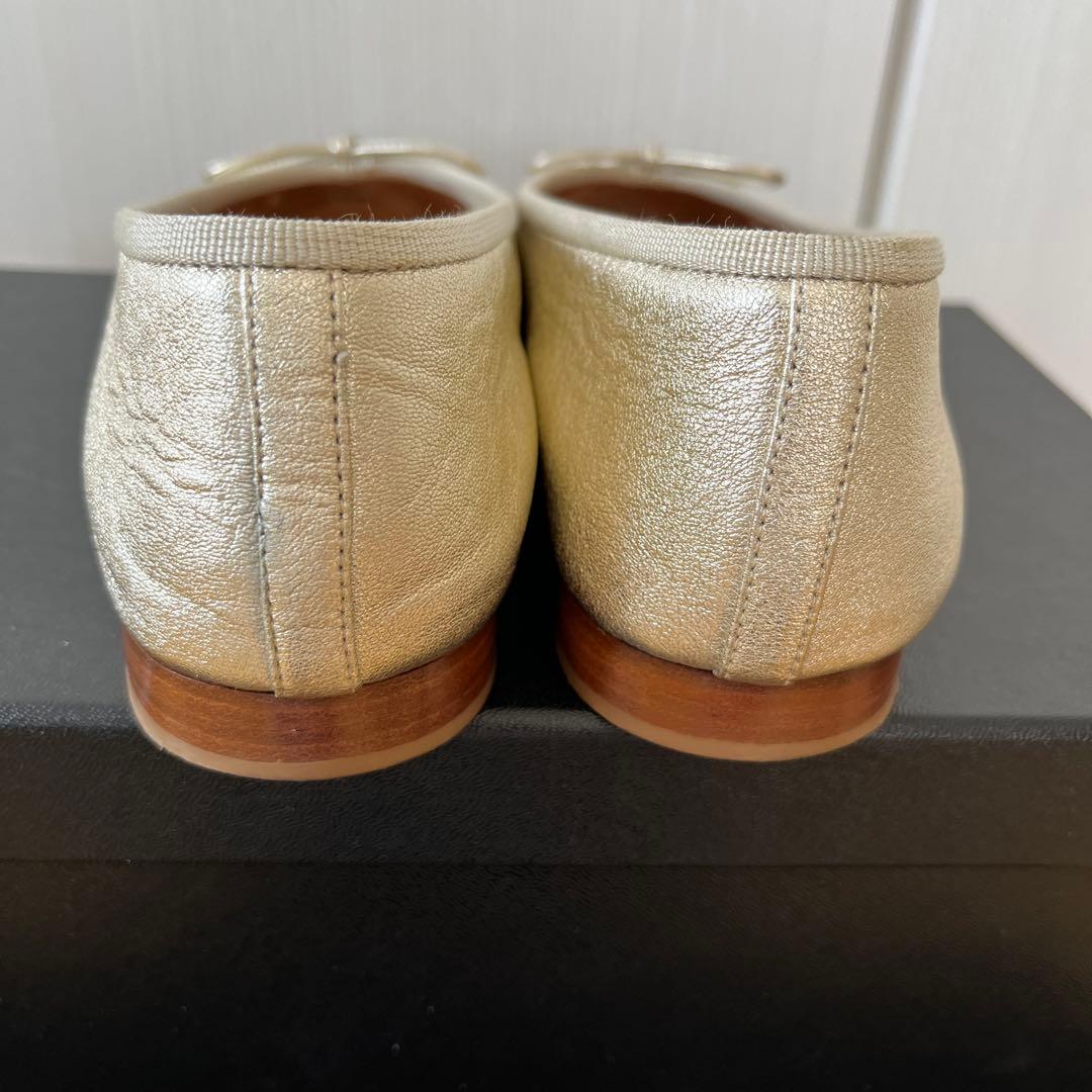maa様　CHANEL ゴールド バレエシューズ
