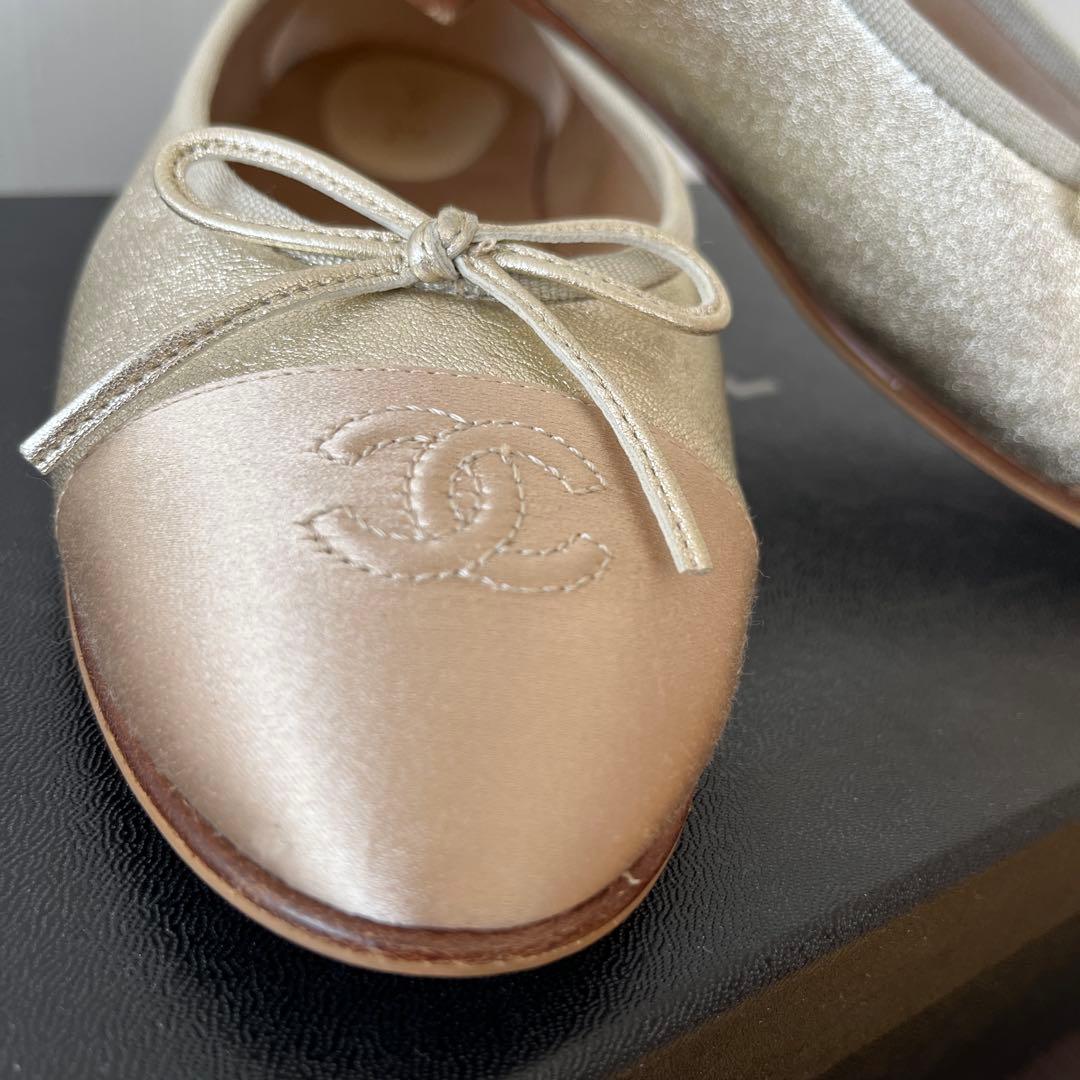 maa様　CHANEL ゴールド バレエシューズ