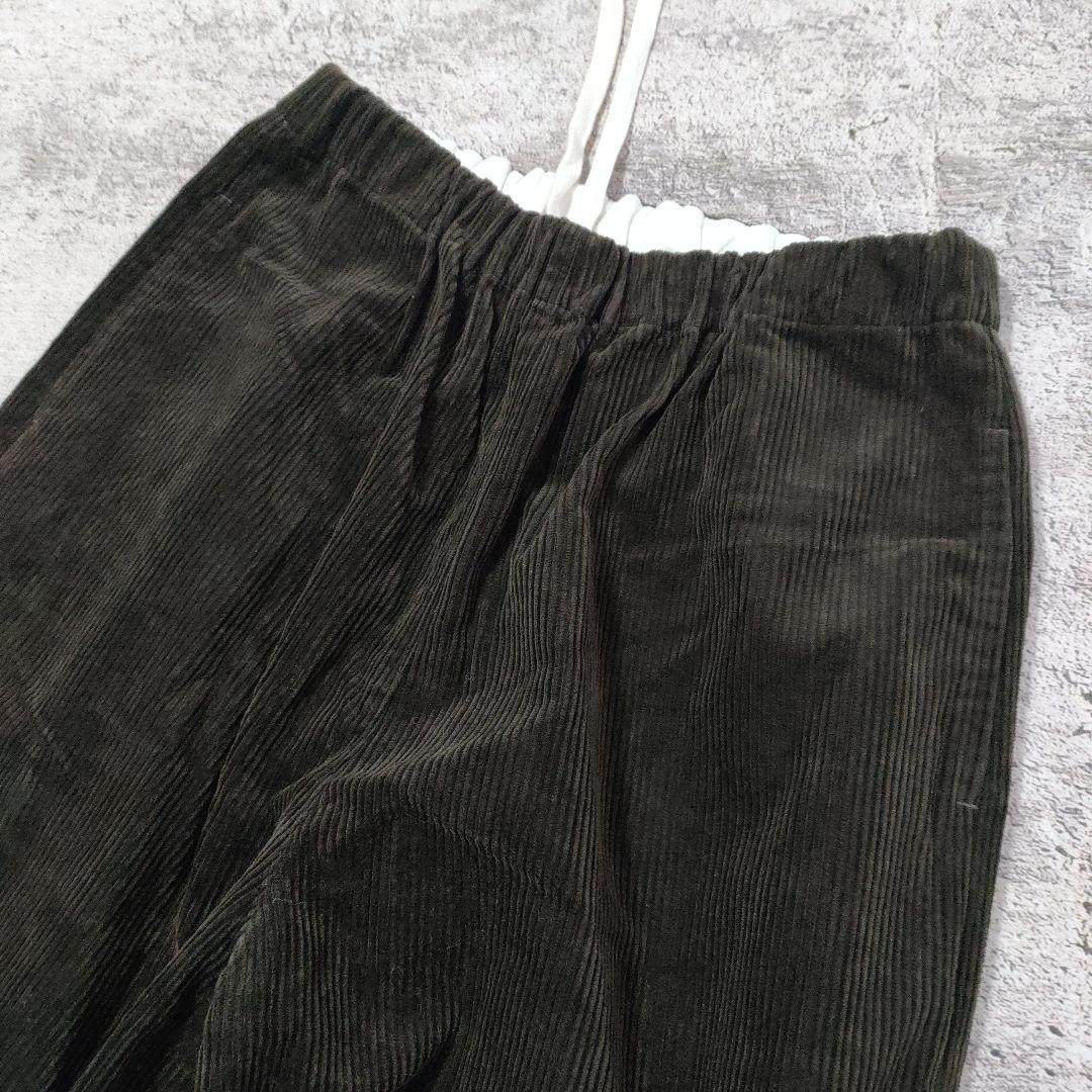 HUIS. 遠州織物 シャトルコーデュロイバルーンパンツ（太畝・カーキ）日本製
