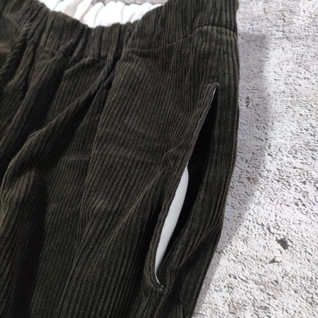 HUIS. 遠州織物 シャトルコーデュロイバルーンパンツ（太畝・カーキ）日本製