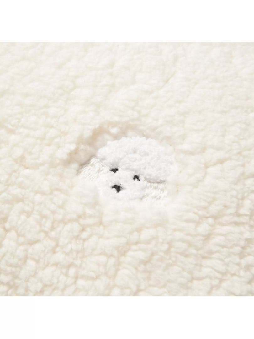 Francfranc プードル×ボア 掛け布団カバー シングル アイボリー