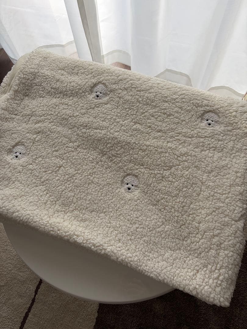 Francfranc プードル×ボア 掛け布団カバー シングル アイボリー