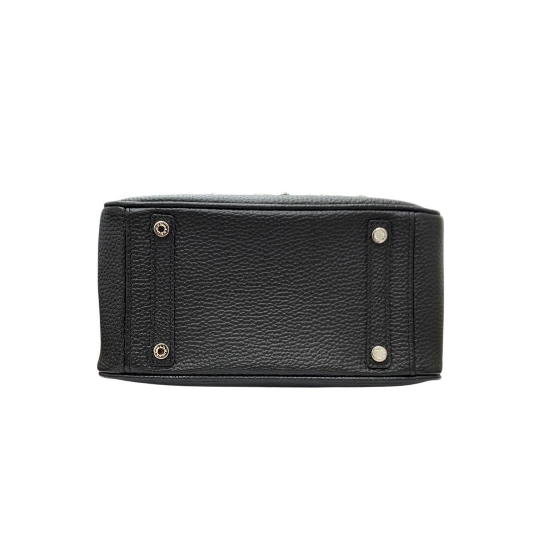 【極美品】ADMJ スワロフスキー ビジュー ミニトートバッグ 黒