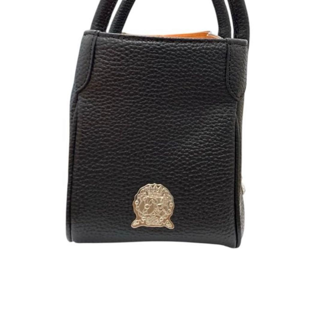 【極美品】ADMJ スワロフスキー ビジュー ミニトートバッグ 黒