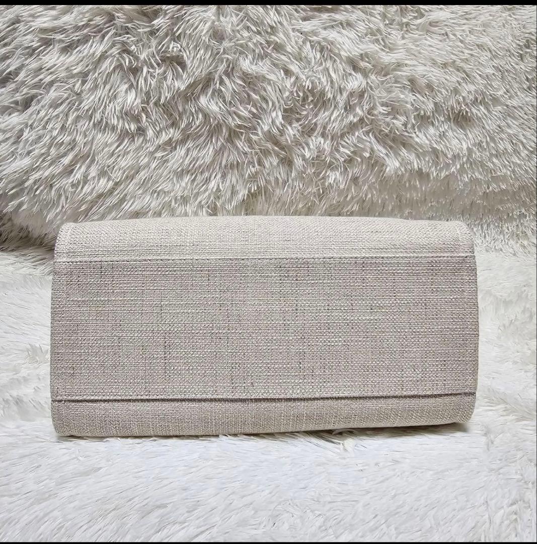 シャネル CHANEL ハンドバッグ トートバッグ キャンバス ノベルティ 白