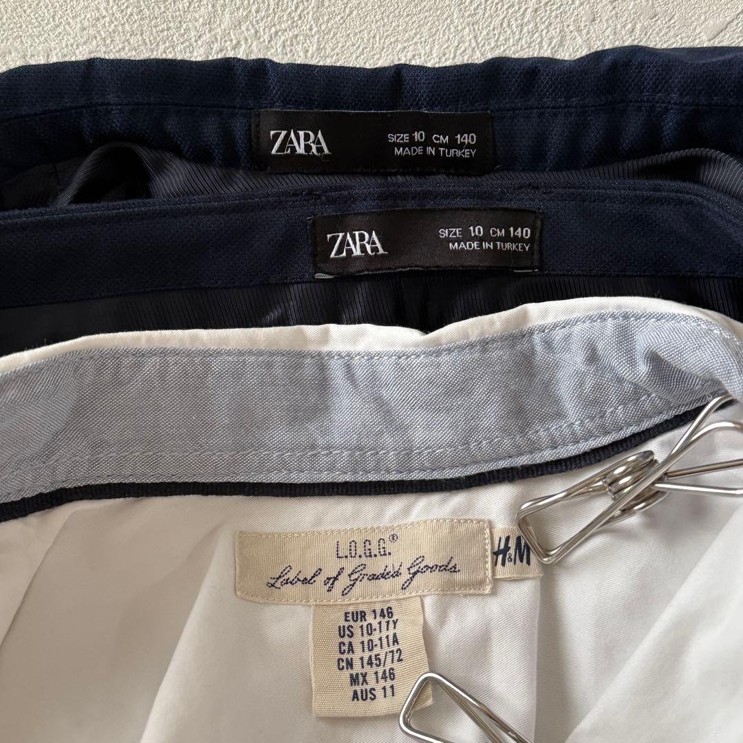 2516Z 美品 ザラ 男の子 フォーマル スーツ 4点セット 140