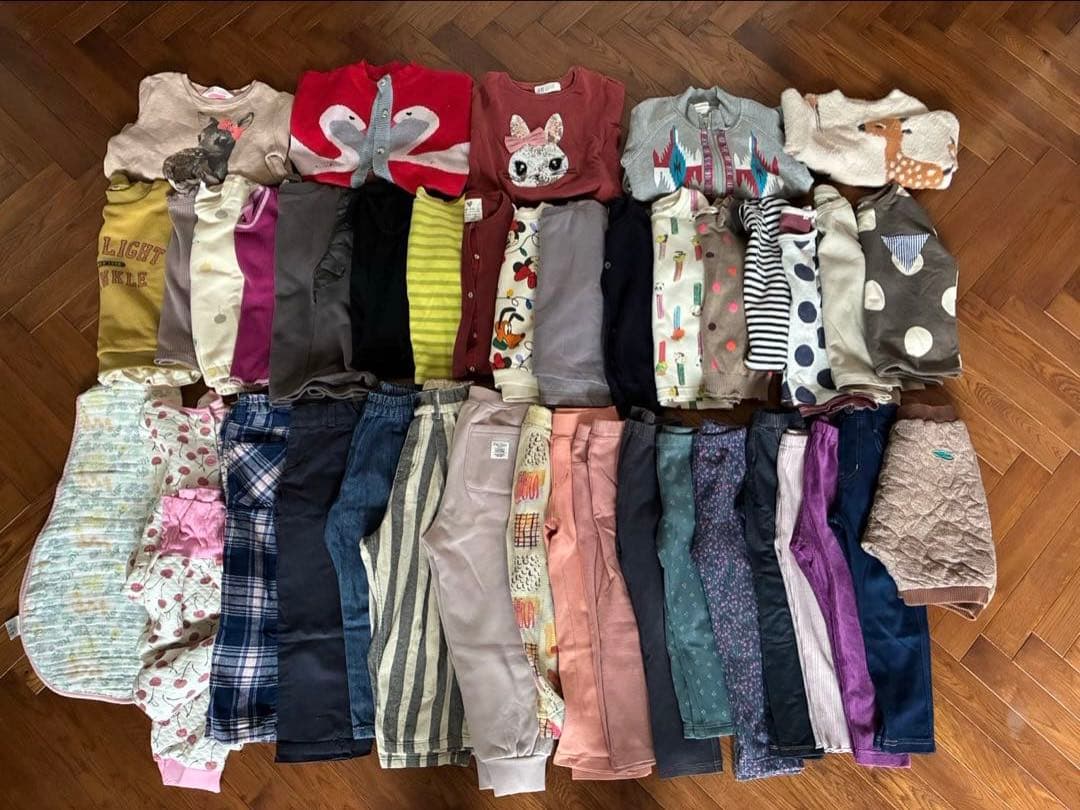 まとめ売り　女の子　100〜110 アウター　スウェット　パンツ　Tシャツ　長袖