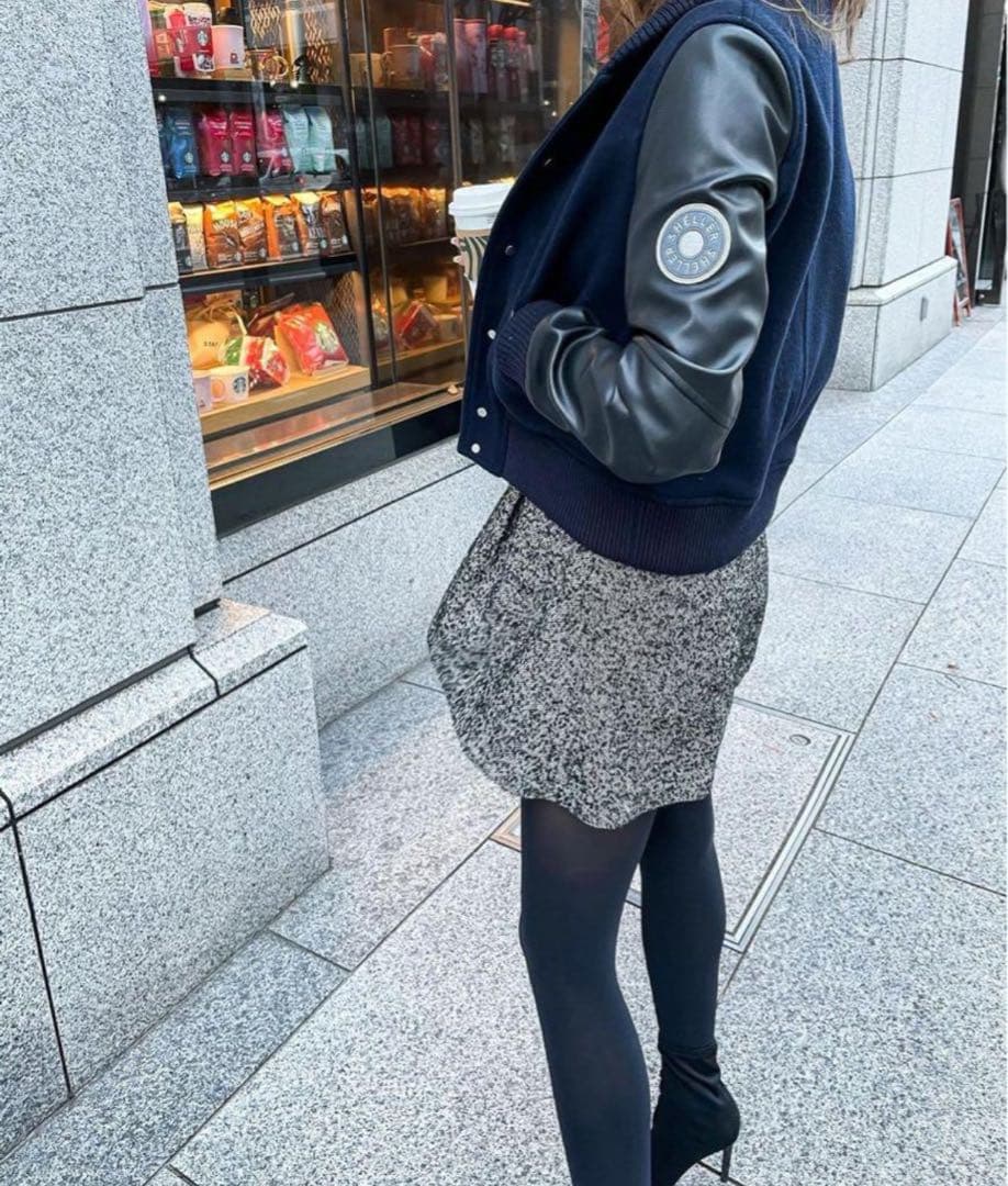 sheller シェリエ　幻の完売 ネイビー ブラック スタジャン Mサイズ