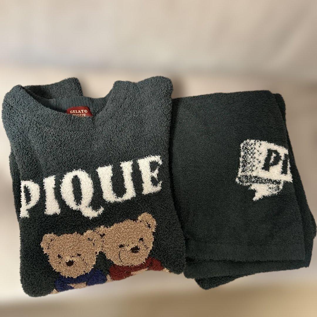 ジェラートピケ　gelato pique クマ刺繍ルームウェアセット　ホリデー