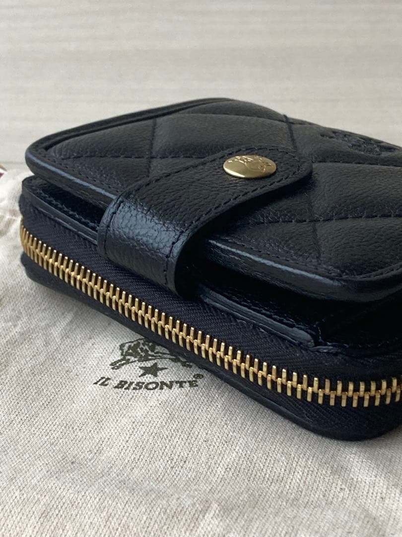 専用　イルビゾンテ IL BISONTE キルトレザー　二つ折り財布