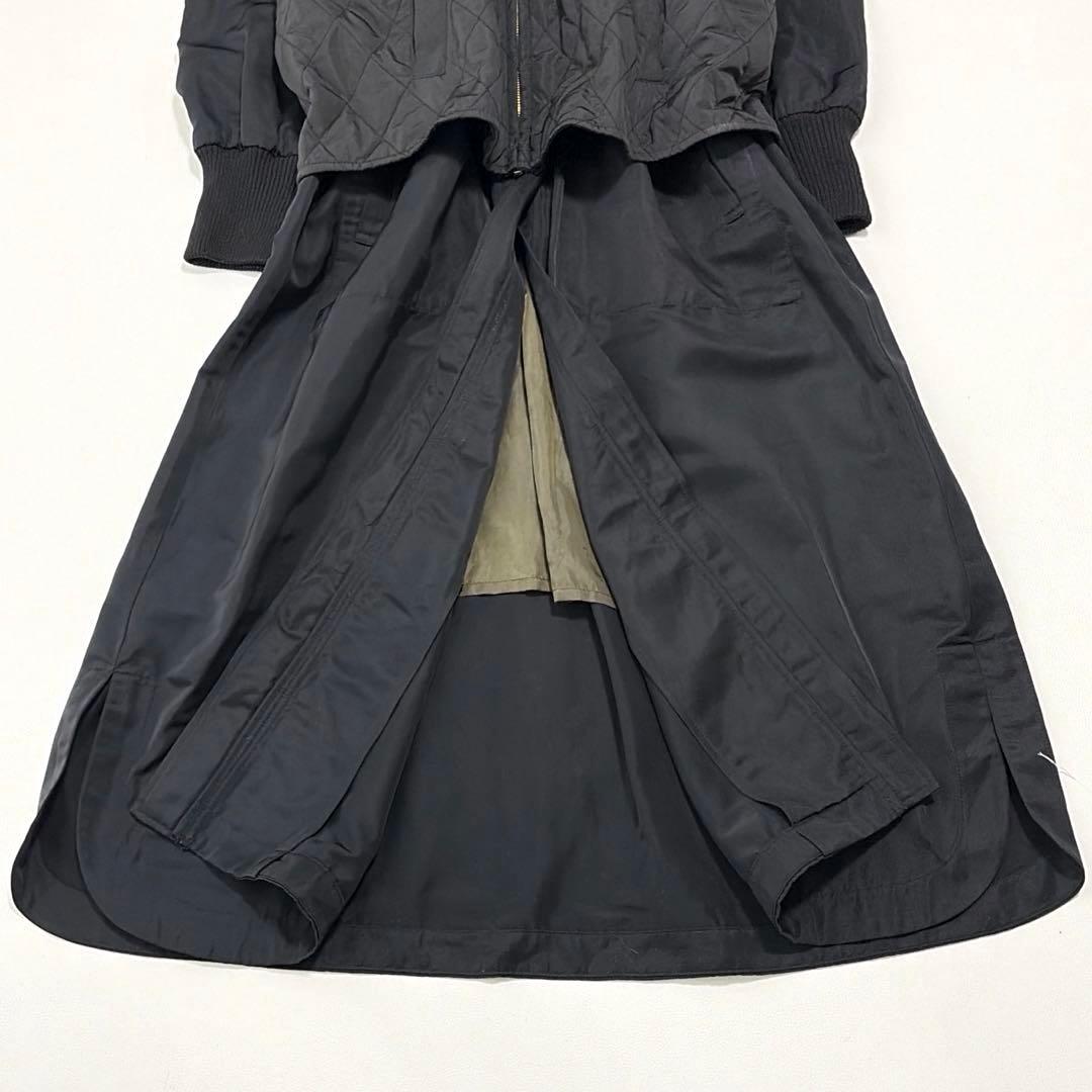 SUM1 STYLE キルティングベスト付き3WAY馬刺繍コート