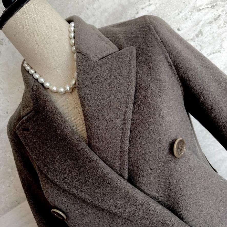 美品★LOROPIANA★肉厚ベビーカシミヤ★ダブルフェイス★ロングコート