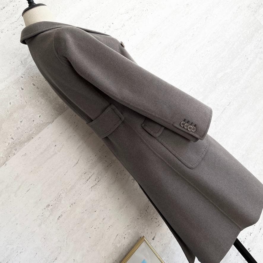 美品★LOROPIANA★肉厚ベビーカシミヤ★ダブルフェイス★ロングコート