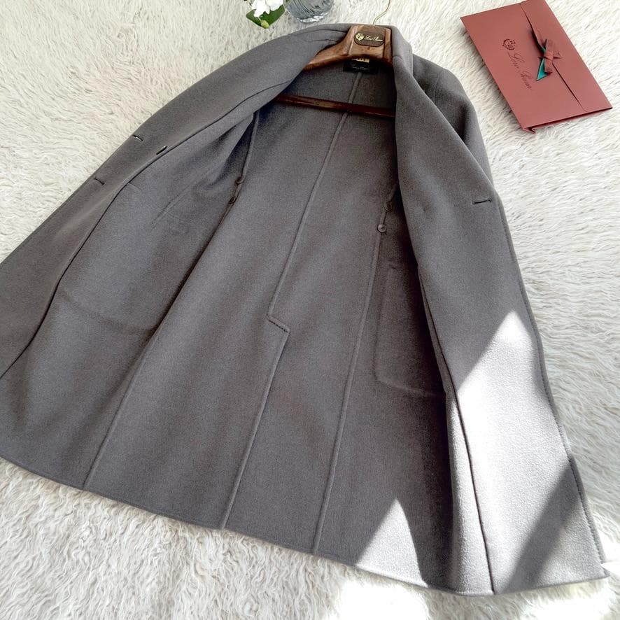 美品★LOROPIANA★肉厚ベビーカシミヤ★ダブルフェイス★ロングコート