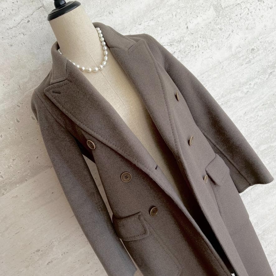 美品★LOROPIANA★肉厚ベビーカシミヤ★ダブルフェイス★ロングコート