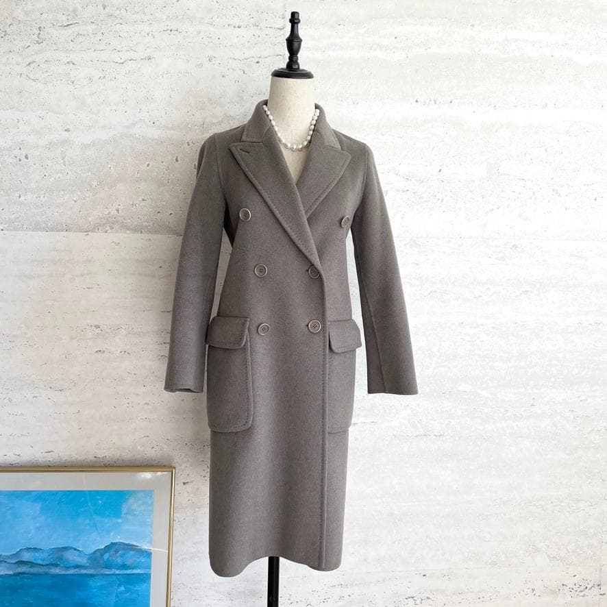 美品★LOROPIANA★肉厚ベビーカシミヤ★ダブルフェイス★ロングコート