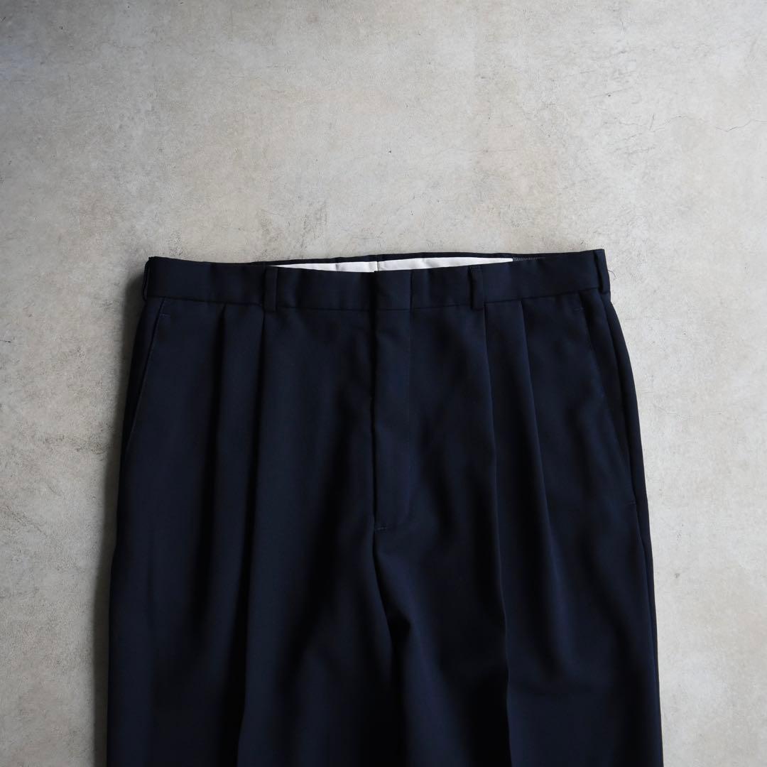 90s SLATES スレイツ ツータックスラックス 紺ネイビー W36 L29