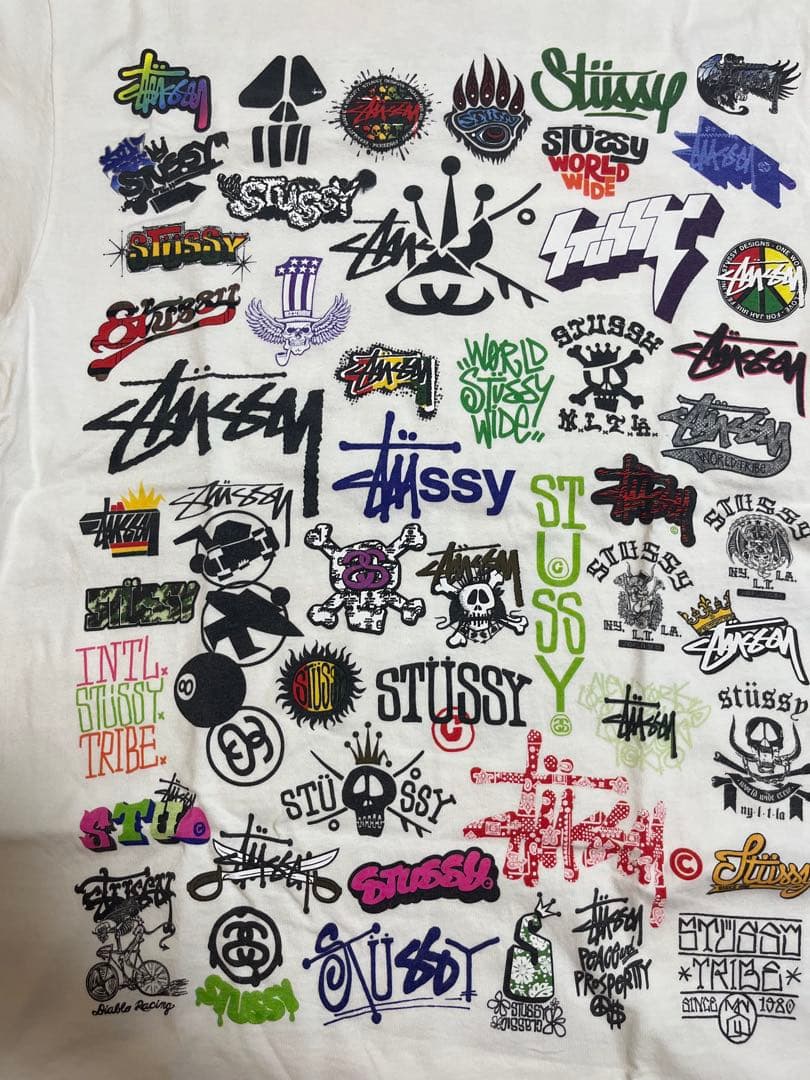 Stussy ロゴプリント Tシャツ M ホワイト