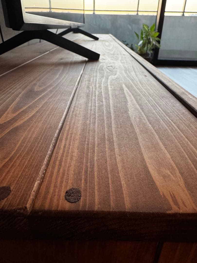 神マイケル様用⭐︎テレビボード200㎝ミディアムブラウン色 無垢材