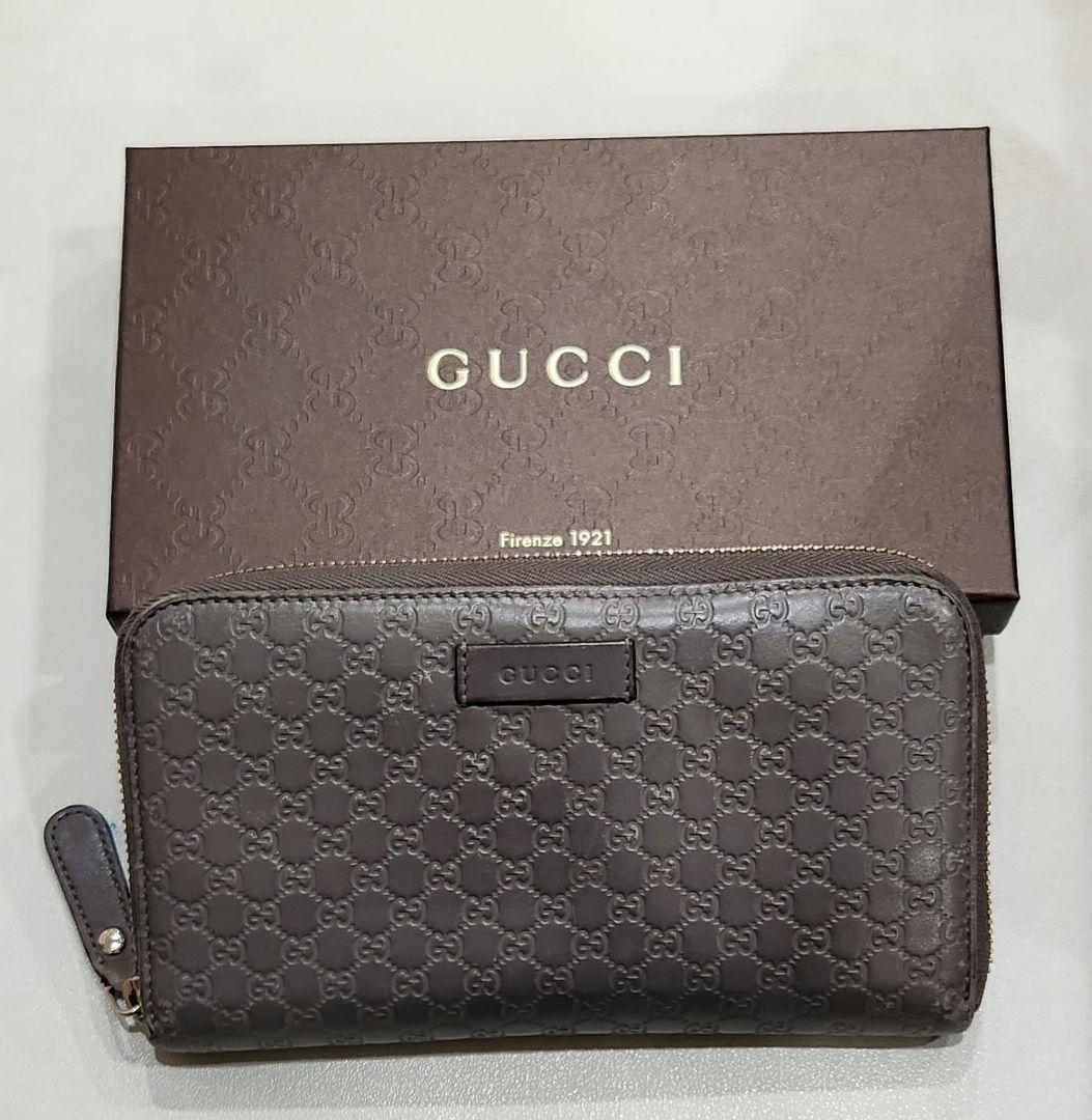 Gucci GGパターン グレー 長財布