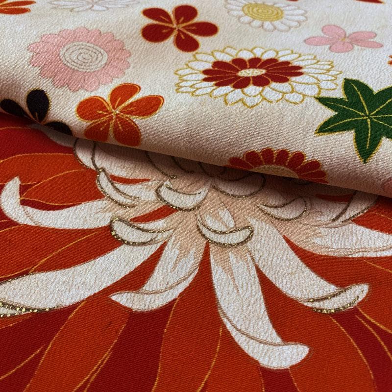 507ag30◎七五三 三歳 女の子 アンティーク着物のみ 丸文◎