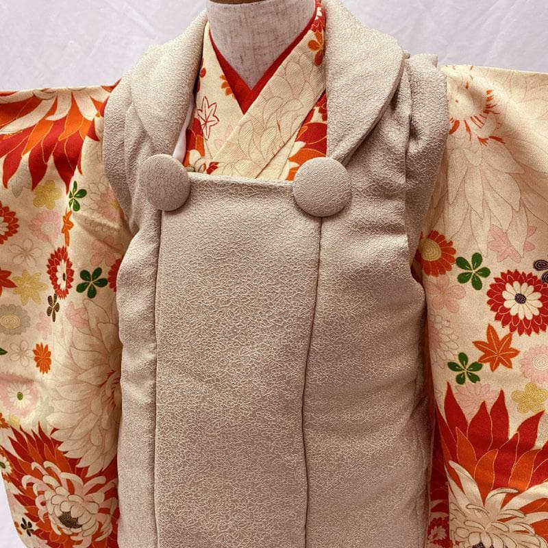 507ag30◎七五三 三歳 女の子 アンティーク着物のみ 丸文◎