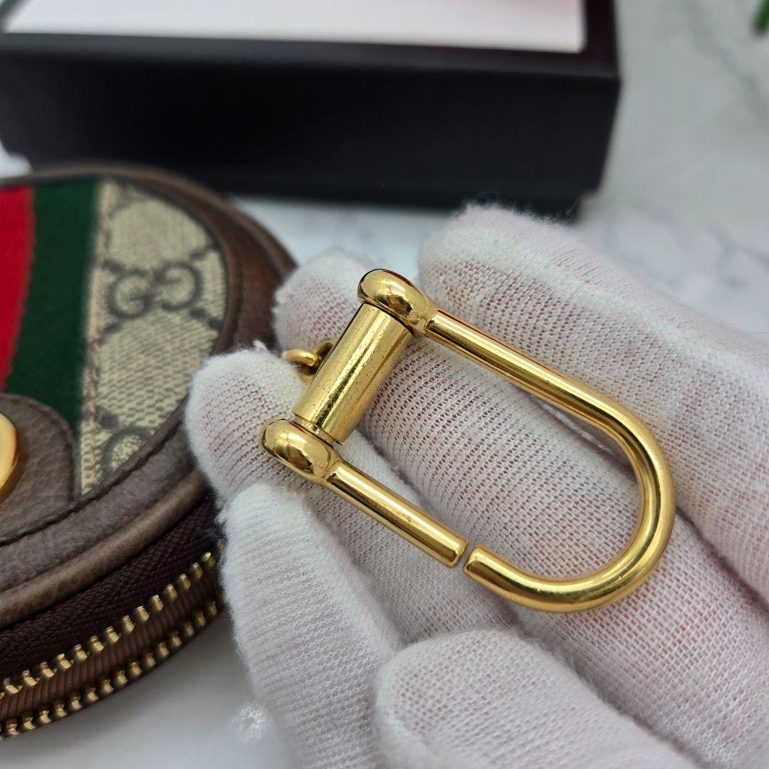 【極美品】GUCCI グッチ ケース 小銭入れ 財布 シェリーライン 丸型