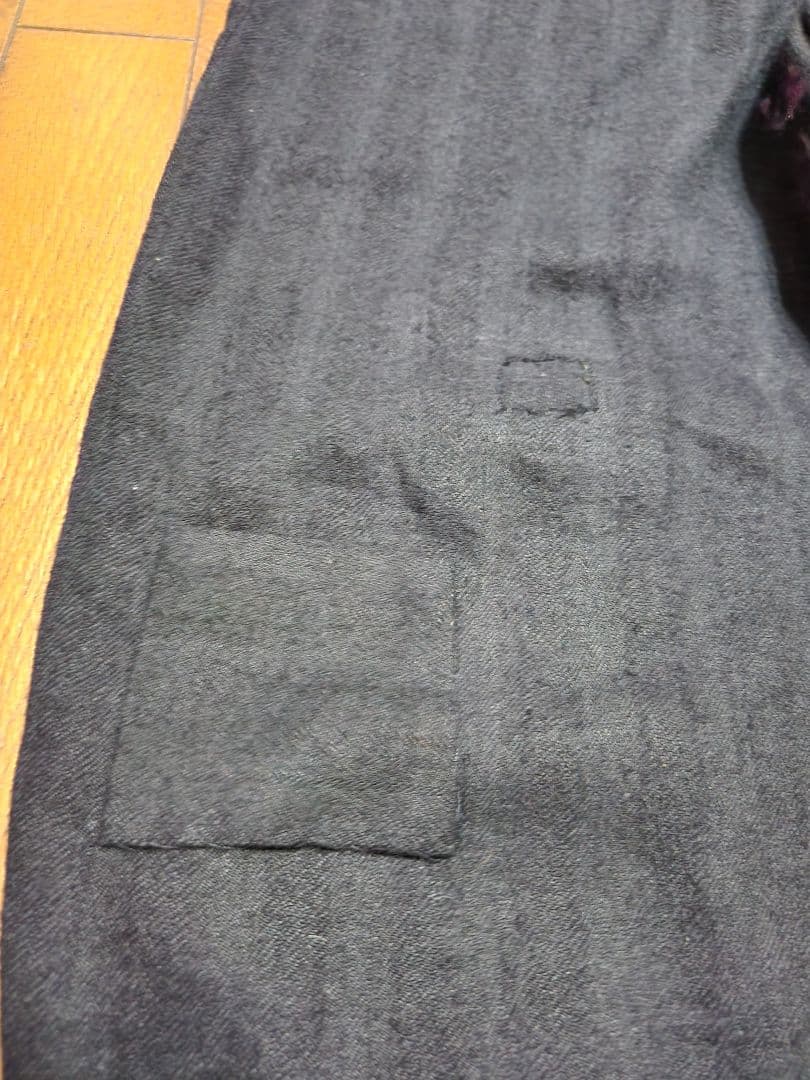 デンマーク製　黒ジャケットとサルエルパンツ セットアップ裏地刺繍　サイズ1と0