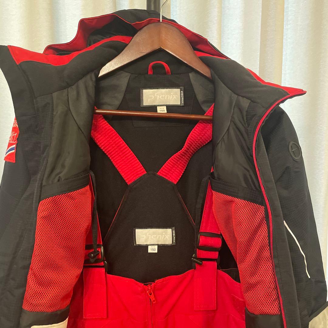 Phenix 子ども用スキーウェア 黒/赤
