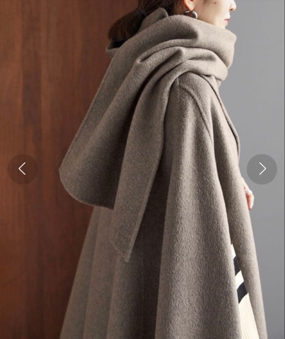 miklos VERMEIL par iena ラムカシミアマントコート