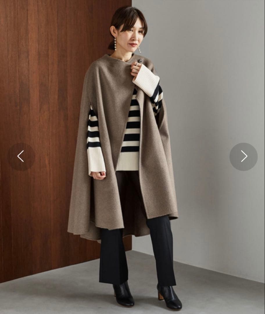 miklos VERMEIL par iena ラムカシミアマントコート