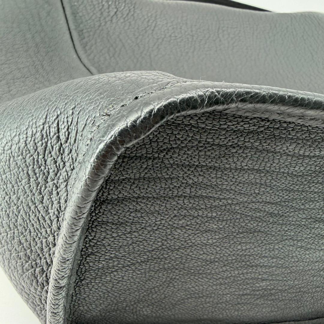 17560✨ETiAM レザー ワンショルダーバッグ ブラック 2way 肩掛け