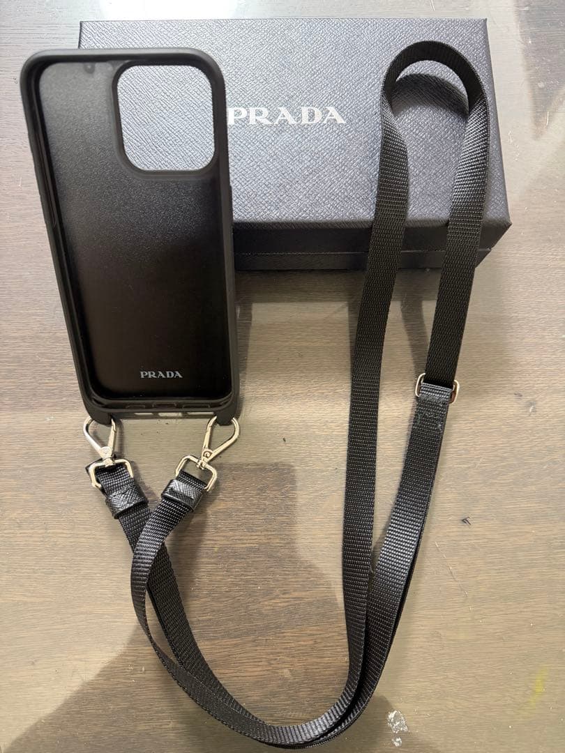 希少❣️PRADA プラダ iPhone15promax レザーケース ブラック