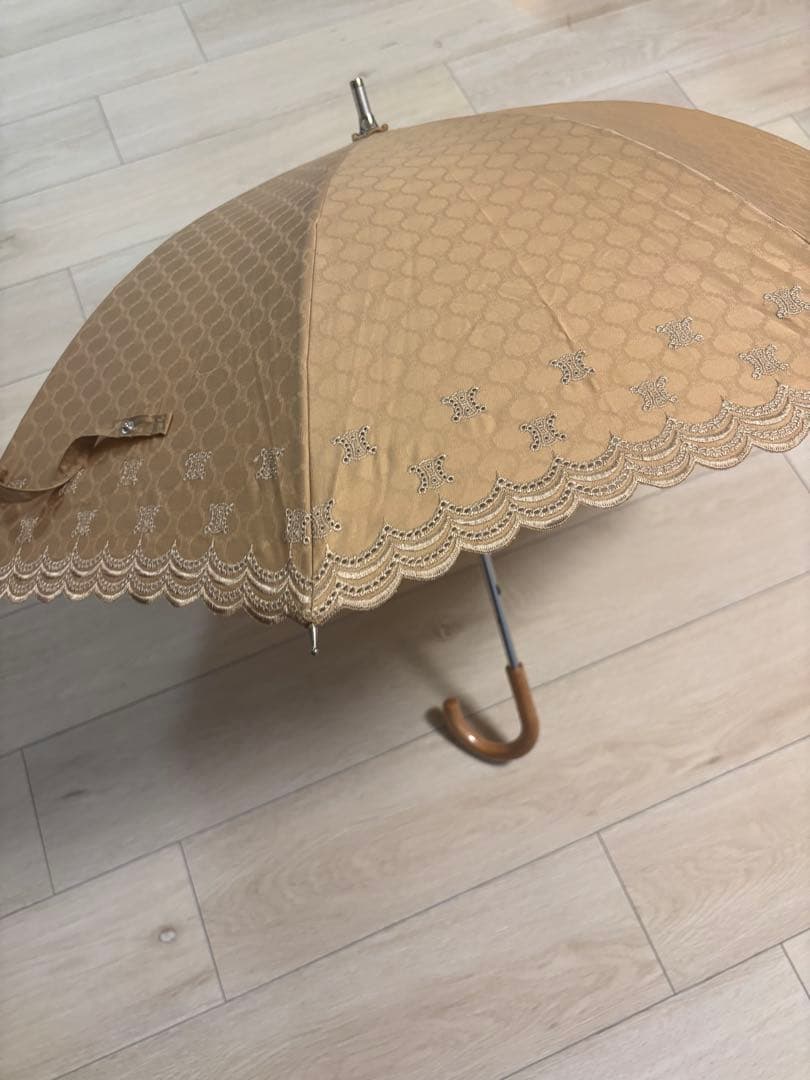 CELINE ベージュ 日傘 長傘