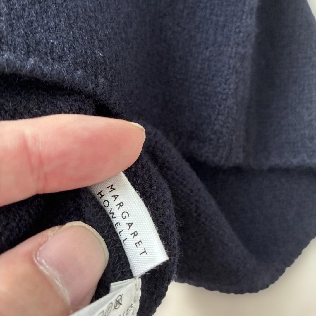 【新品未使用】マーガレットハウエル　ウール100% ネイビー マフラー