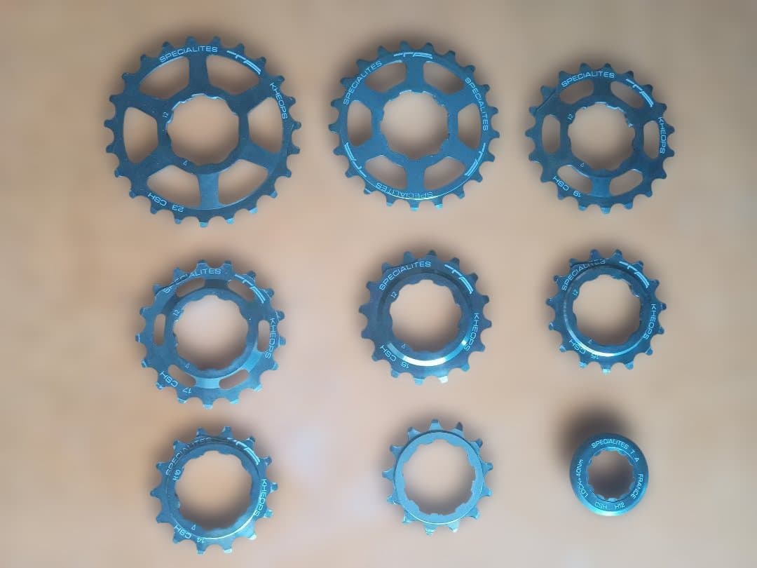 TA KHEOPS スプロケット ギア板8枚 純正ロックリング付 シマノHG互換